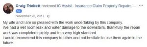 IC Assist review - claim for repairs to wet room & lounge